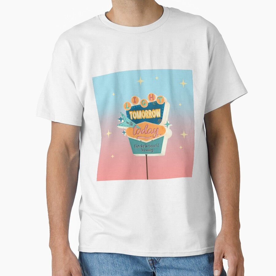 Light Tomorrow with Today Retro Diner Sign pastel - Adult & Kids T-Shirts, Sweatshirts & Hoodies apparel design preview 1