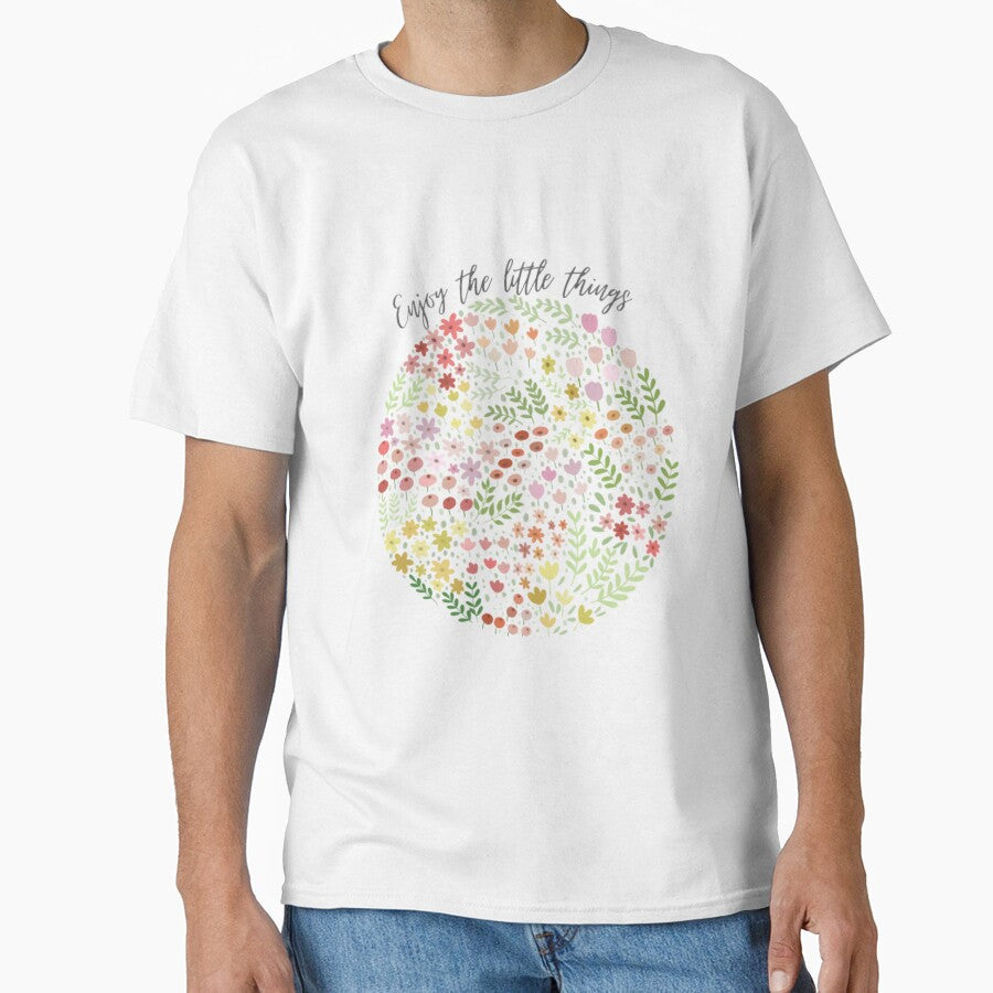 Enjoy the little things, Vibrant floral pattern - Adult & Kids T-Shirts, Sweatshirts & Hoodies apparel design preview 1