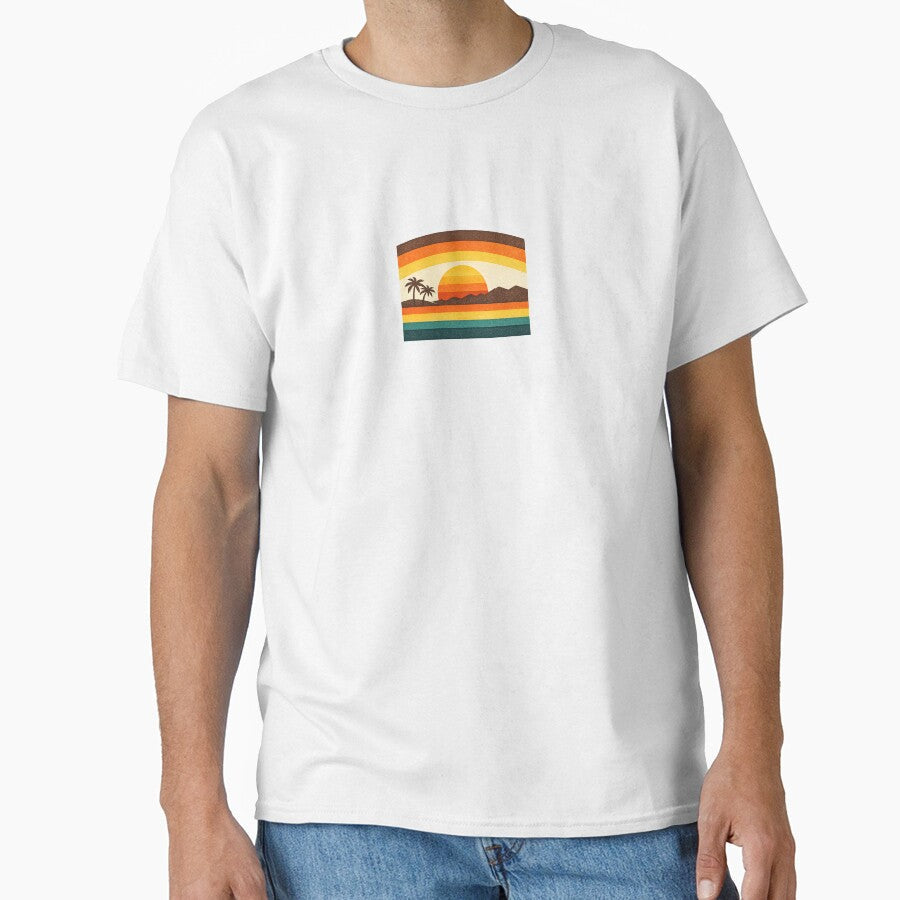 Retro 70s Sunset Poster by Le Grand Requin - Adult & Kids T-Shirts, Sweatshirts & Hoodies apparel design preview 1