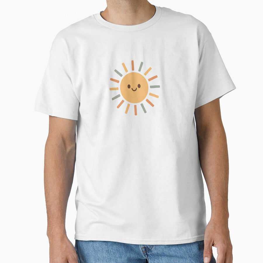 Smiling Sun Retro Flat Style Illustration by - Adult & Kids T-Shirts, Sweatshirts & Hoodies apparel design preview 1