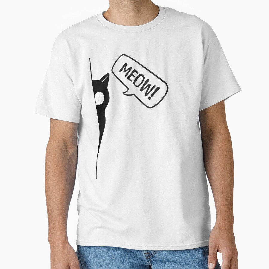 Meow Cat Design by PrintandJoy - Adult & Kids T-Shirts, Sweatshirts & Hoodies apparel design preview 1