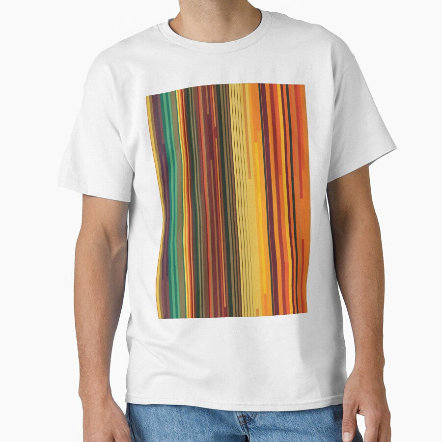 Parallel Linear pattern Retro colors Orange Palette - Adult & Kids T-Shirts, Sweatshirts & Hoodies apparel design preview 1