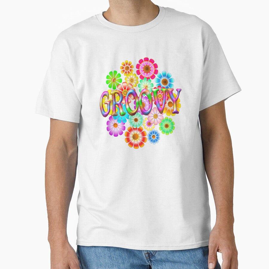 GROOVY Flowers by CoolDoodles - Adult & Kids T-Shirts, Sweatshirts & Hoodies apparel design preview 1