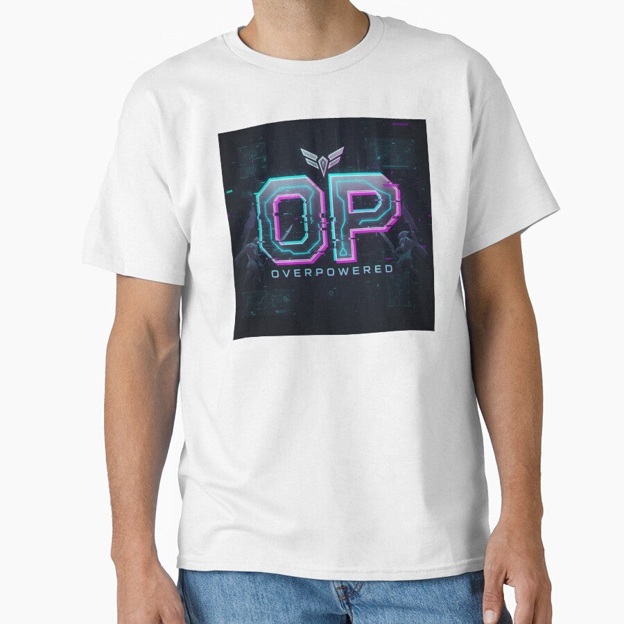 Overpowered /Neon by Red White WG - Adult & Kids T-Shirts, Sweatshirts & Hoodies apparel design preview 1
