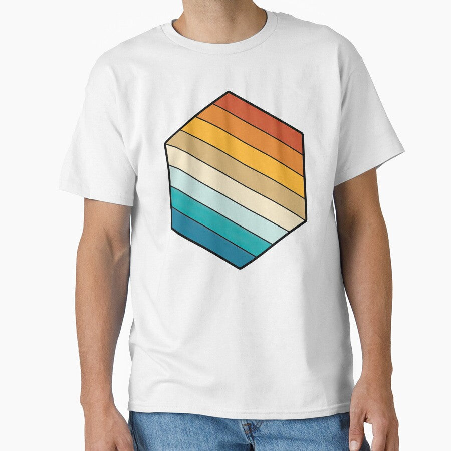 Retro Sunset Hexagon Geometric Design by ArtfulWeave - Adult & Kids T-Shirts, Sweatshirts & Hoodies apparel design preview 1
