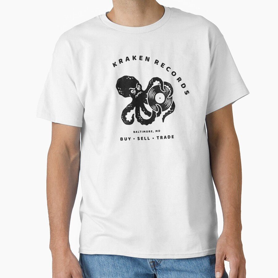 Kraken Records Record Store by Klevertee - Adult & Kids T-Shirts, Sweatshirts & Hoodies apparel design preview 1