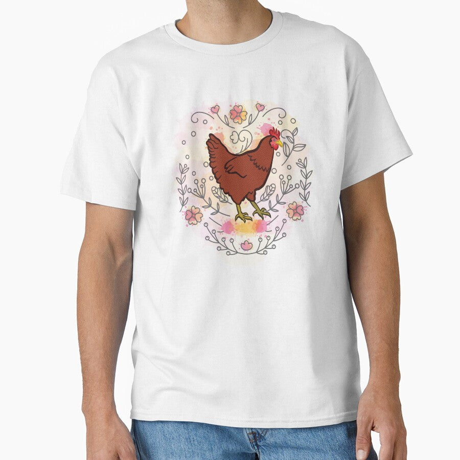 Wildflower chicken, Farmer Gift by storefoxmix - Adult & Kids T-Shirts, Sweatshirts & Hoodies apparel design preview 1