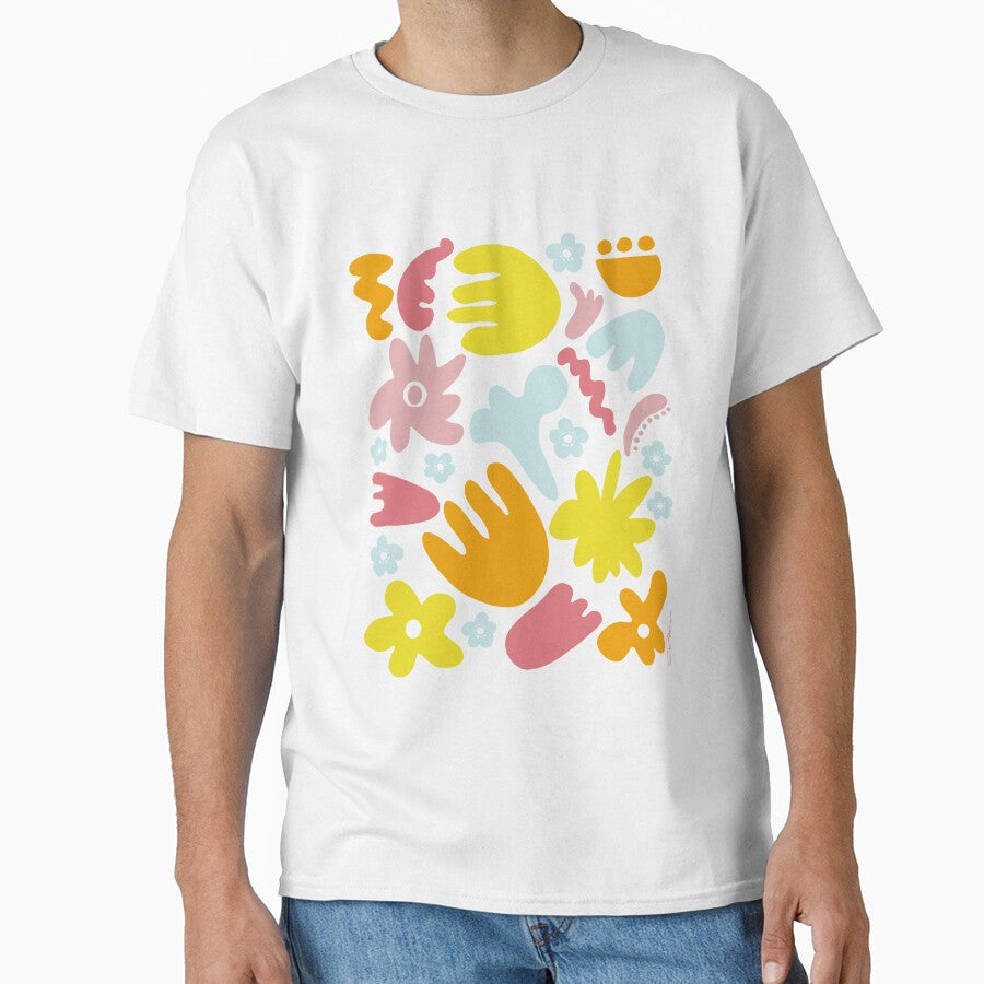 Modern Groovy Flowers by LIMEZINNIASDES - Adult & Kids T-Shirts, Sweatshirts & Hoodies apparel design preview 1