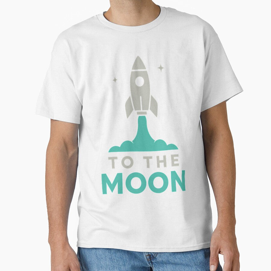 To The Moon Retro Futuristic Rocket by - Adult & Kids T-Shirts, Sweatshirts & Hoodies apparel design preview 1