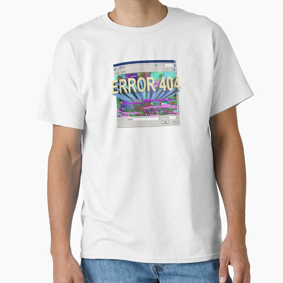 Error 404 vaporwave by Omeris - Adult & Kids T-Shirts, Sweatshirts & Hoodies apparel design preview 1