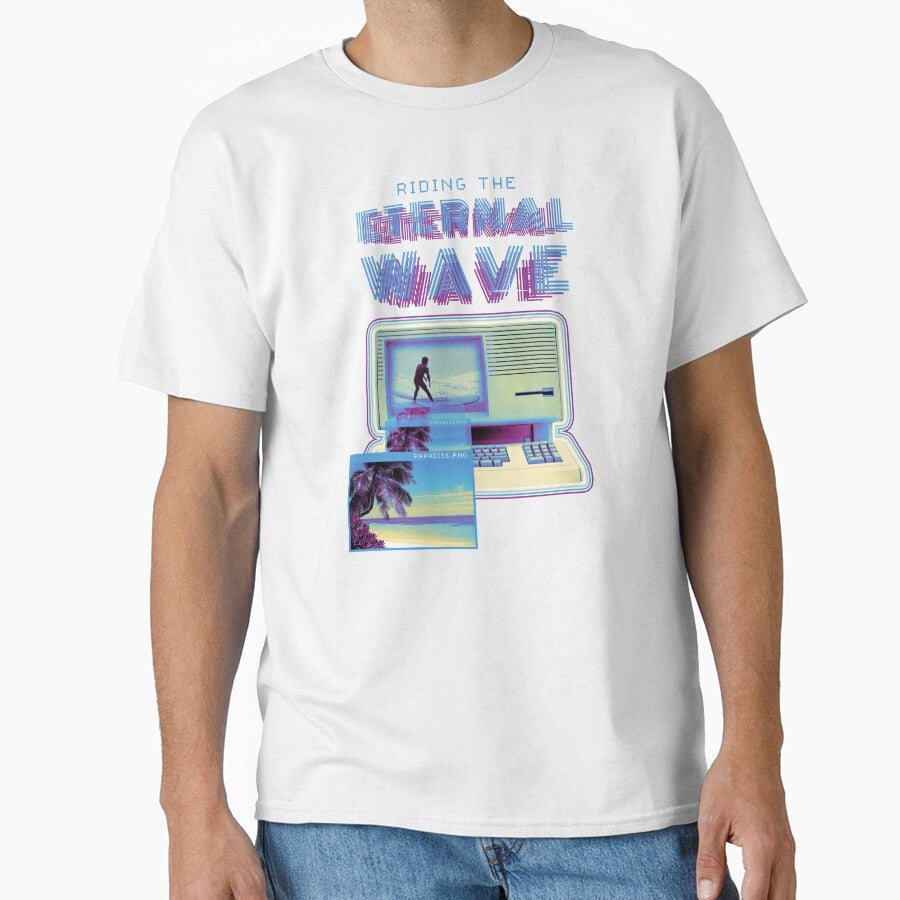 Vaporwave Aesthetic Eternal Wave I by Amazing Designs - Adult & Kids T-Shirts, Sweatshirts & Hoodies apparel design preview 1