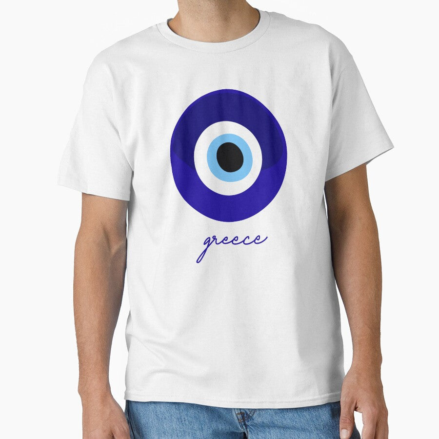 Greece, "Mati" bad eye blue white. by angelisart - Adult & Kids T-Shirts, Sweatshirts & Hoodies apparel design preview 1