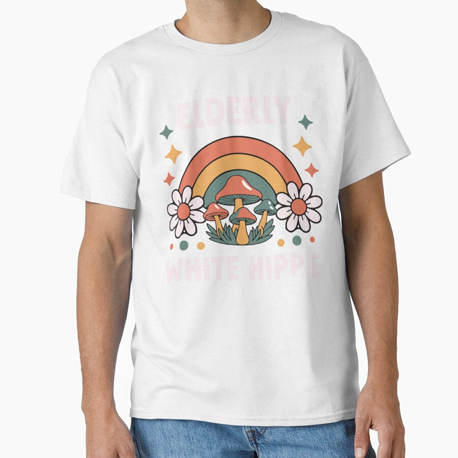 Elderly White Hippie Trending Funny Saying by - Adult & Kids T-Shirts, Sweatshirts & Hoodies apparel design preview 1