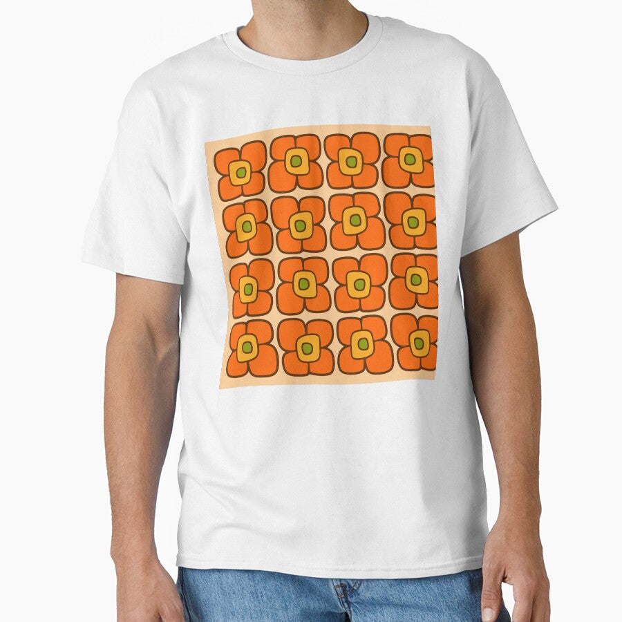 Retro Spring Blossoms by tonymagnerart - Adult & Kids T-Shirts, Sweatshirts & Hoodies apparel design preview 1