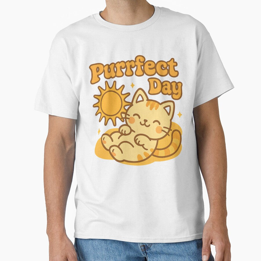 Chill Cat in Sunshine Retro Illustration by - Adult & Kids T-Shirts, Sweatshirts & Hoodies apparel design preview 1