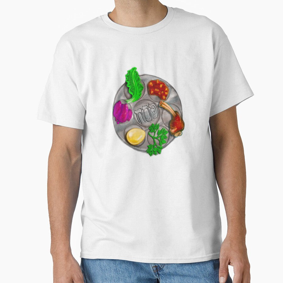 Passover Plate 2026 by PoppyAndGingko - Adult & Kids T-Shirts, Sweatshirts & Hoodies apparel design preview 1