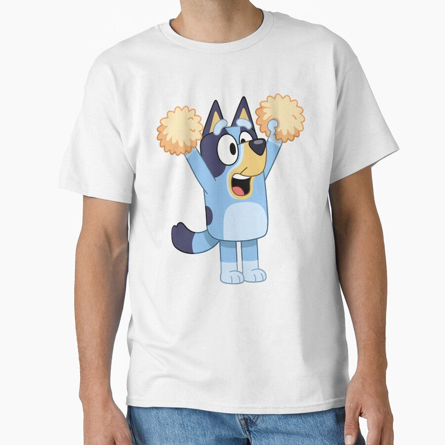 Bluey Cheerleader Pom-Poms Fun Kids Design by - Adult & Kids T-Shirts, Sweatshirts & Hoodies apparel design preview 1