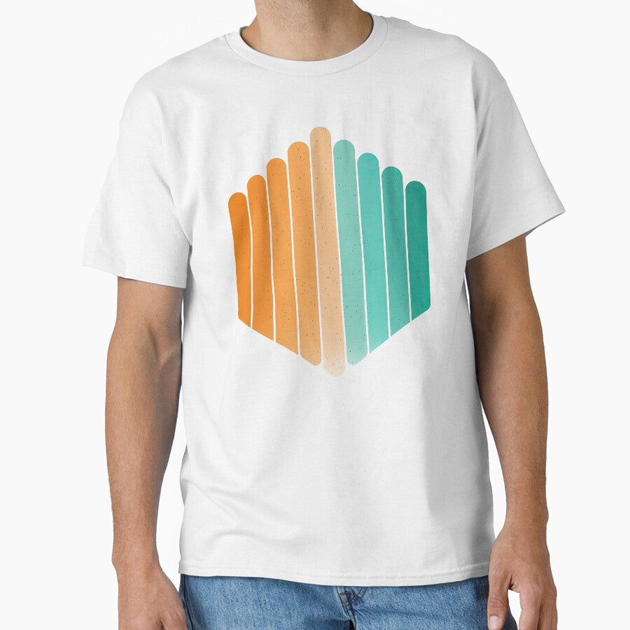 Geometric Retro Gradient Sunset Stripe Design by - Adult & Kids T-Shirts, Sweatshirts & Hoodies apparel design preview 1