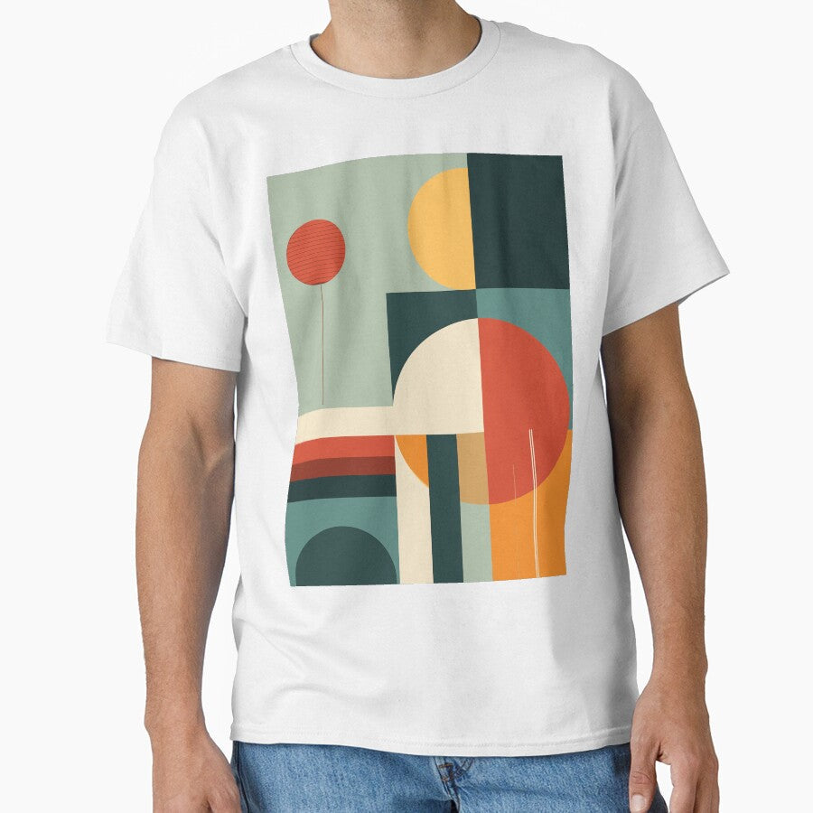 Retro Artwork cubism circles geometric 70s palette by - Adult & Kids T-Shirts, Sweatshirts & Hoodies apparel design preview 1