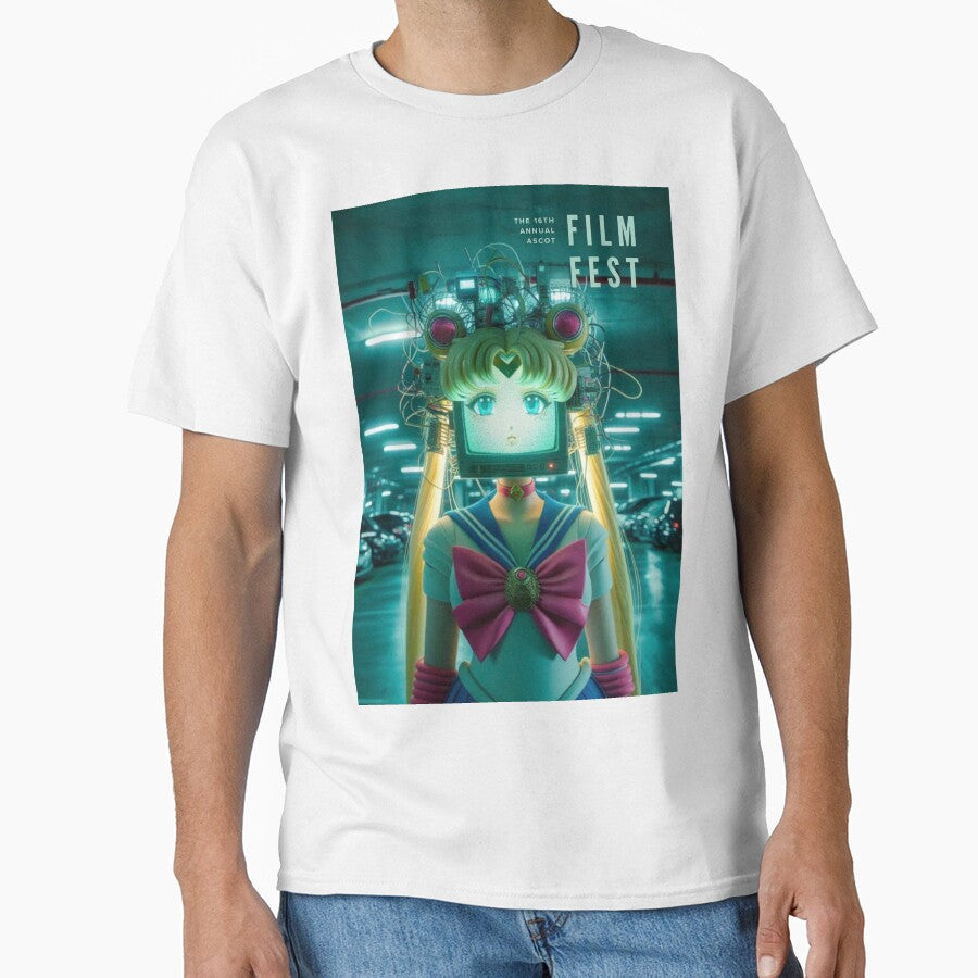"Moonlight Buffering: Magical Girl in the - Adult & Kids T-Shirts, Sweatshirts & Hoodies apparel design preview 1