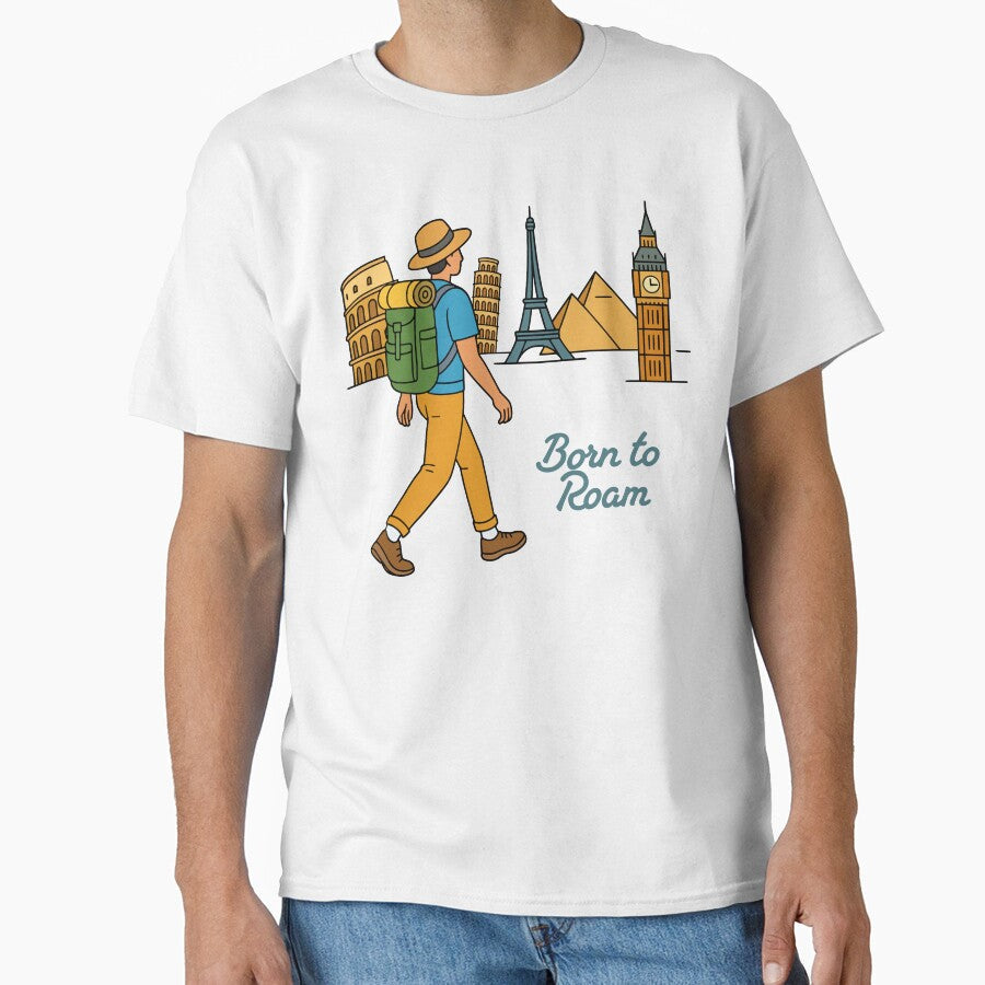 Backpacker World Traveler Illustration Adventure - Adult & Kids T-Shirts, Sweatshirts & Hoodies apparel design preview 1