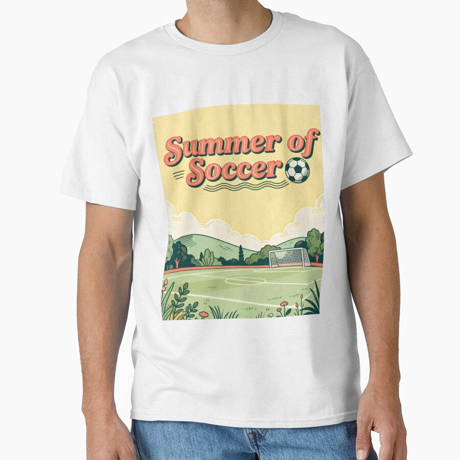 Retro Summer of Soccer 2026 Vintage 70s Aesthetic - Adult & Kids T-Shirts, Sweatshirts & Hoodies apparel design preview 1