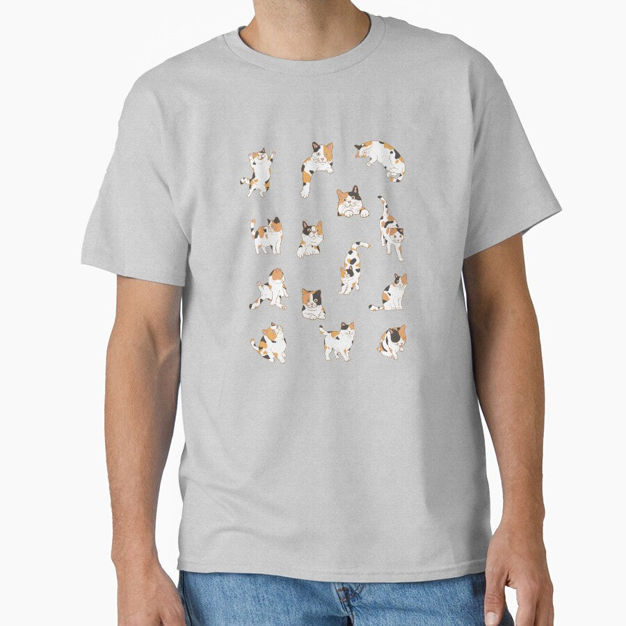 Cute Calico Cat Set- 14 Postures Collection by - Adult & Kids T-Shirts, Sweatshirts & Hoodies apparel design preview 1