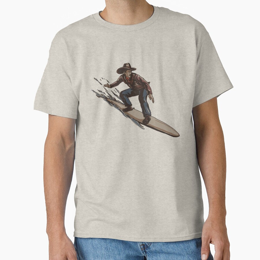 Surfing Cowboy by CleverILY - Adult & Kids T-Shirts, Sweatshirts & Hoodies apparel design preview 1
