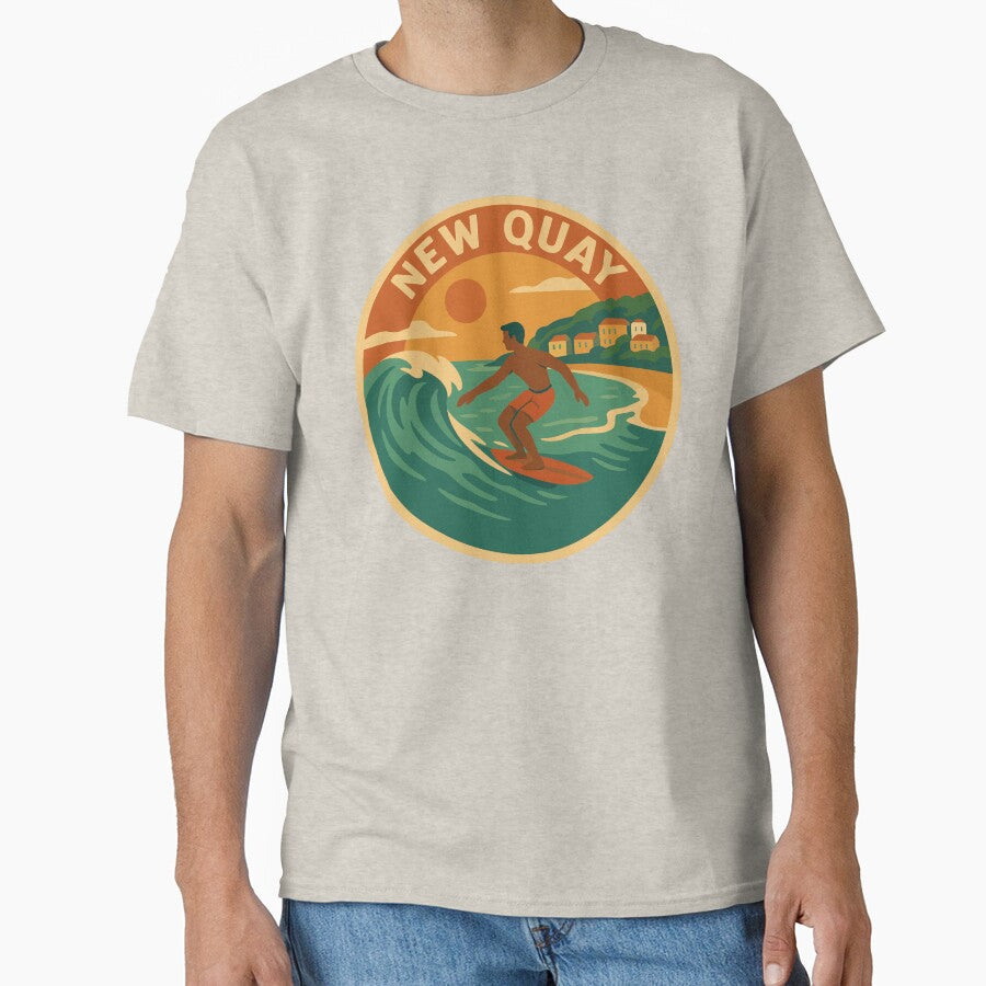 New Quay Travel Souvenir Sticker by rogue-design - Adult & Kids T-Shirts, Sweatshirts & Hoodies apparel design preview 1