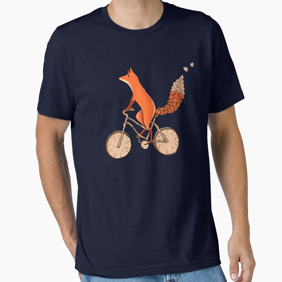 Fox Bicycle by coffeeman - Adult & Kids T-Shirts, Sweatshirts & Hoodies apparel design preview 1