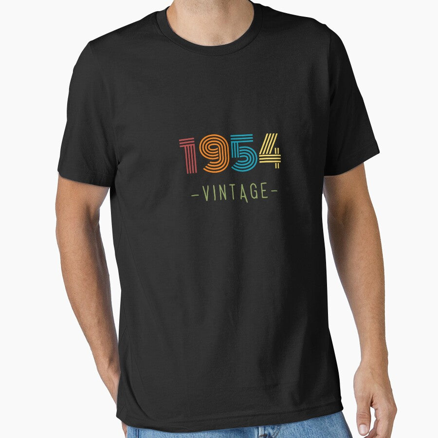 VINTAGE 1954 NEON RETRO DESIGN by Frame and Flames - Adult & Kids T-Shirts, Sweatshirts & Hoodies apparel design preview 1