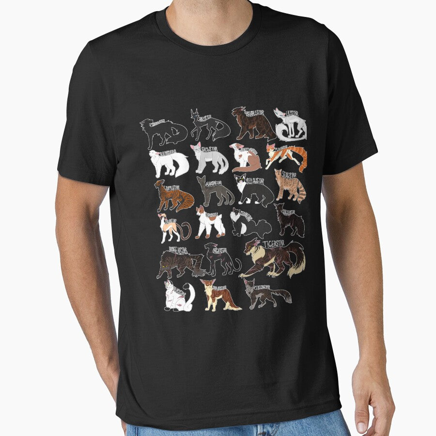 Every Shadowclan Leader Ever by Draikinator - Adult & Kids T-Shirts, Sweatshirts & Hoodies apparel design preview 1