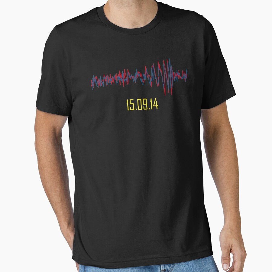LIGO GW150914 Gravitational Wave Waveform by nkij - Adult & Kids T-Shirts, Sweatshirts & Hoodies apparel design preview 1