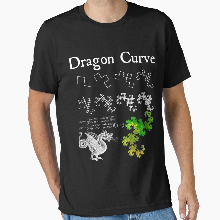Nerdy Dragon Curve Fractal Chaos Physique Professeur - Adult & Kids T-Shirts, Sweatshirts & Hoodies apparel design preview 1