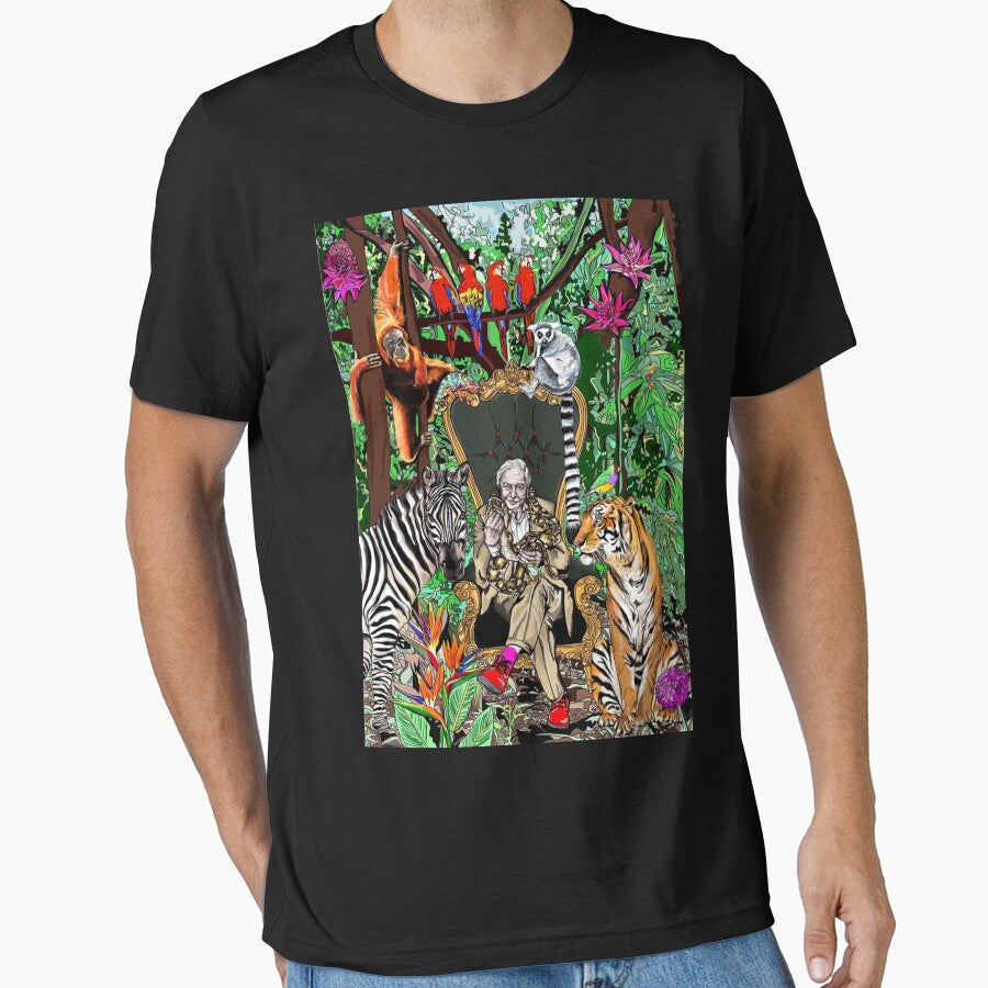 David Attenborough Jungle Creatures by Celestia1l24 - Adult & Kids T-Shirts, Sweatshirts & Hoodies apparel design preview 1