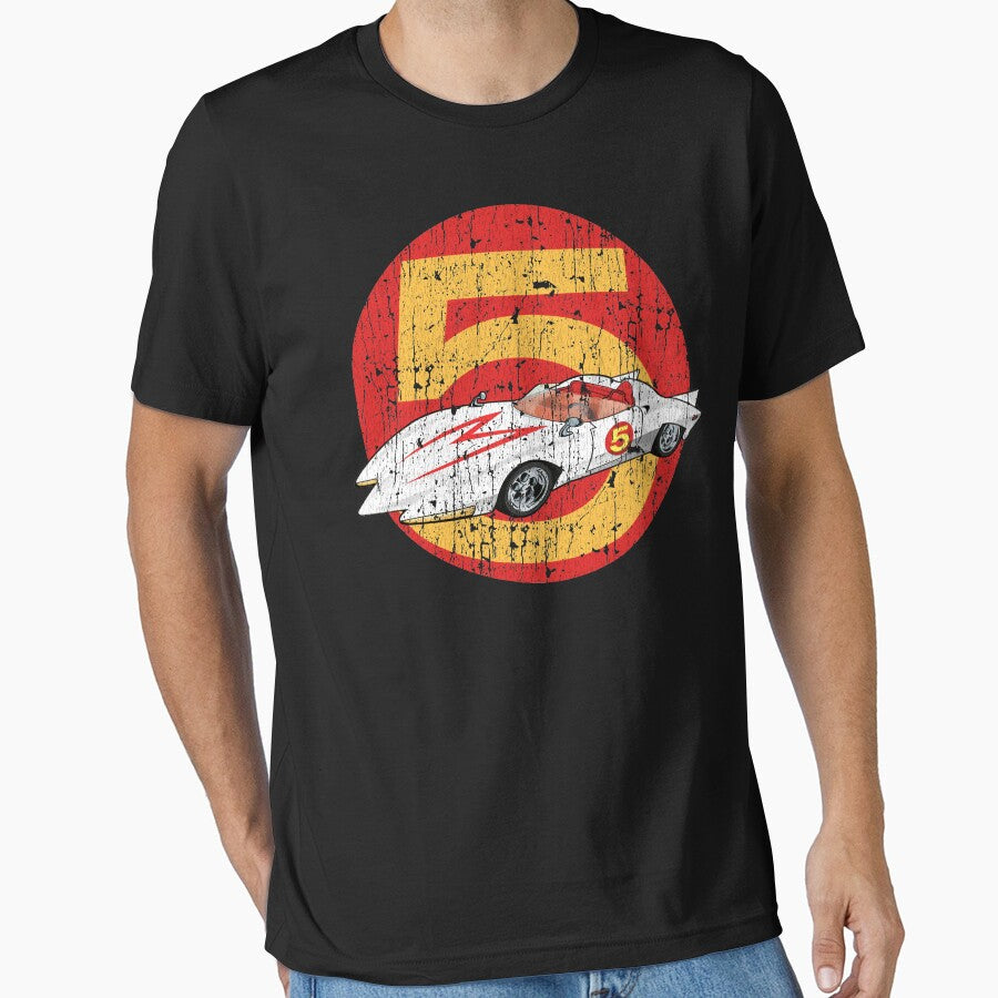Mach 5 Distressed Vitage by romboshirt - Adult & Kids T-Shirts, Sweatshirts & Hoodies apparel design preview 1