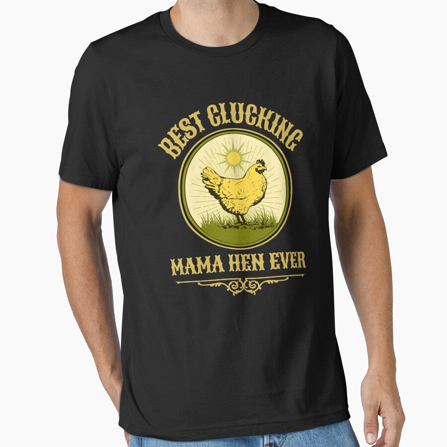 Best Clucking Mama Hen Ever Funny Mothers Day Pun - Adult & Kids T-Shirts, Sweatshirts & Hoodies apparel design preview 1