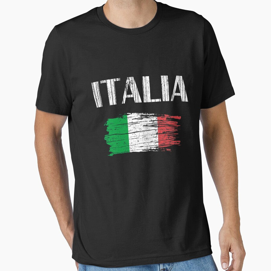 Italia Italian Flag Vintage Graphic Italy Lovers - Adult & Kids T-Shirts, Sweatshirts & Hoodies apparel design preview 1