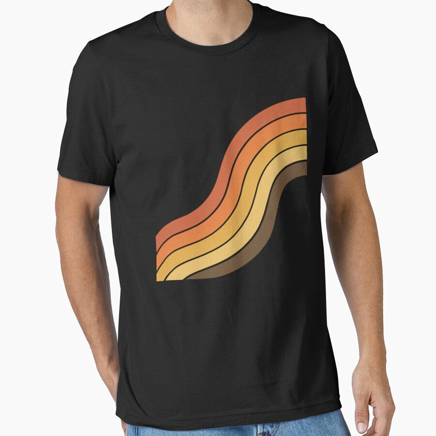 Retro 70s Summer Stripes Vintage Wavy Design by - Adult & Kids T-Shirts, Sweatshirts & Hoodies apparel design preview 1