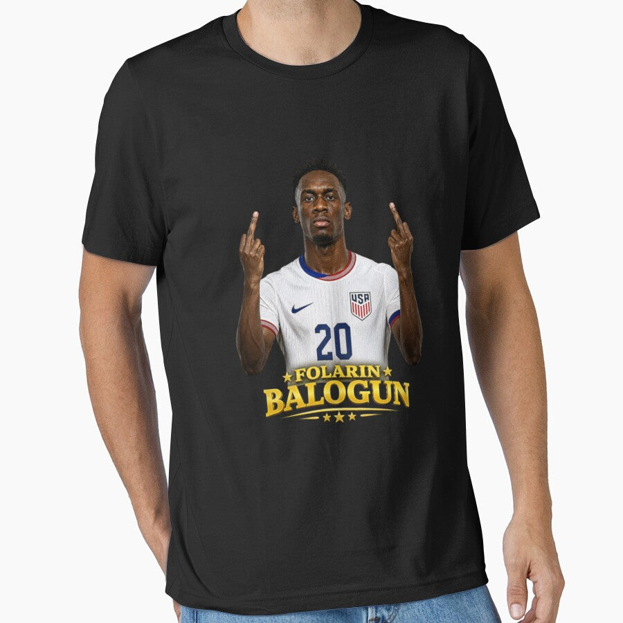Folarin Balogun Flipping The Bird Vintage by - Adult & Kids T-Shirts, Sweatshirts & Hoodies apparel design preview 1