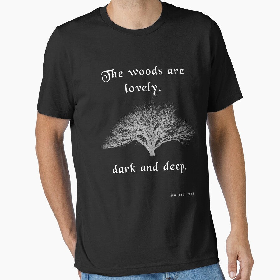 Robert Frost the Woods by Brad Chambers - Adult & Kids T-Shirts, Sweatshirts & Hoodies apparel design preview 1