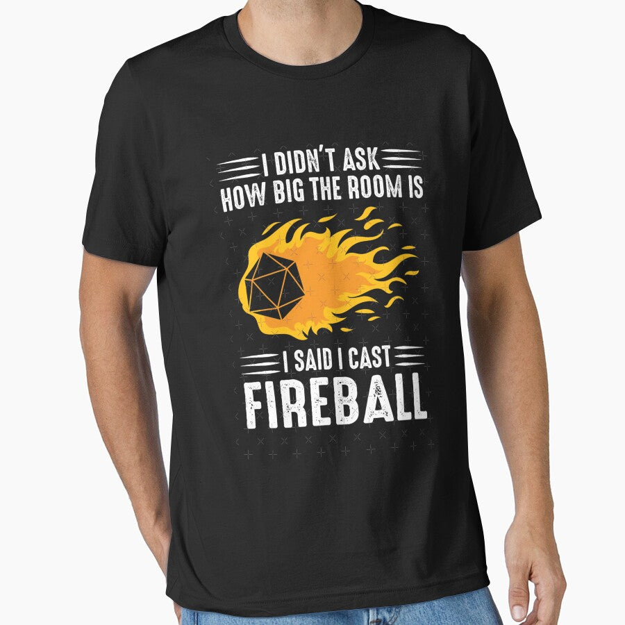 I cast Fireball Wizard Sorcerer DM Gift TTRPG by - Adult & Kids T-Shirts, Sweatshirts & Hoodies apparel design preview 1