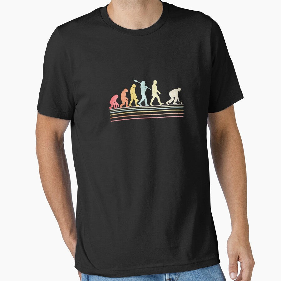Vintage Funny Lawn Bowls Evolution Of Man by - Adult & Kids T-Shirts, Sweatshirts & Hoodies apparel design preview 1