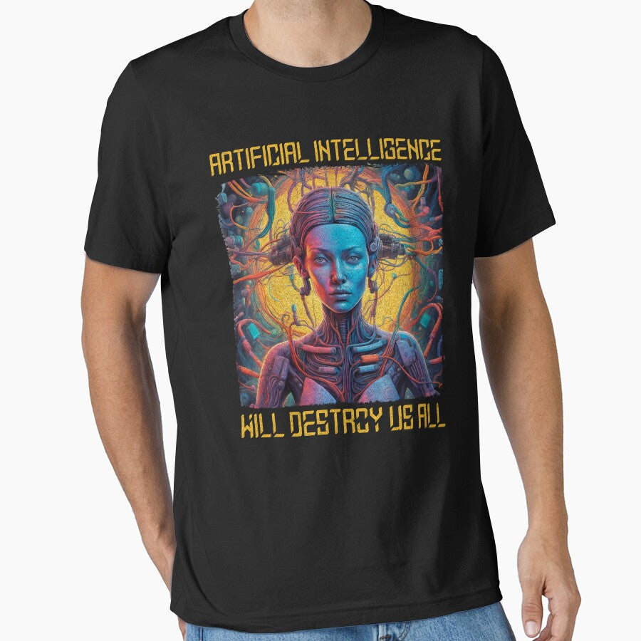 AI Will Destroy Us All Artificial Intelligence by - Adult & Kids T-Shirts, Sweatshirts & Hoodies apparel design preview 1
