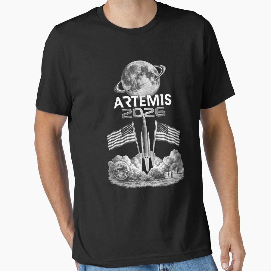 Artemis 2026 Moon Mission NASA Space Program - Adult & Kids T-Shirts, Sweatshirts & Hoodies apparel design preview 1