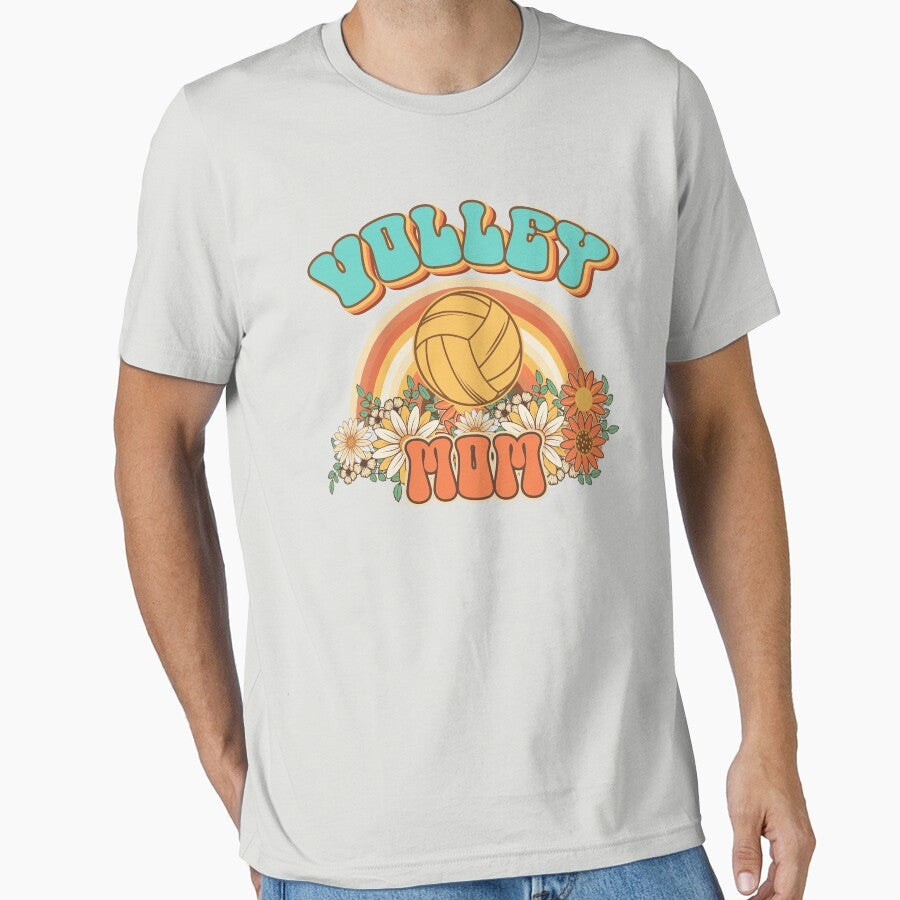 Groovy Volley mom Retro gift for funny mother Vintage - Adult & Kids T-Shirts, Sweatshirts & Hoodies apparel design preview 1