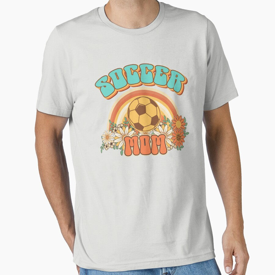 Groovy Soccer mom Retro gift for funny mother Vintage - Adult & Kids T-Shirts, Sweatshirts & Hoodies apparel design preview 1
