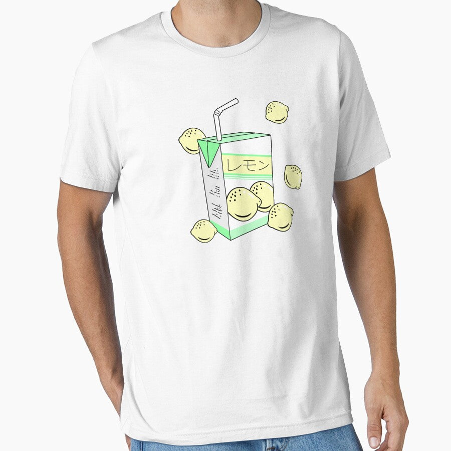 Japanese Lemon Juice Box 90s Aesthetic Pastel Anime - Adult & Kids T-Shirts, Sweatshirts & Hoodies apparel design preview 1