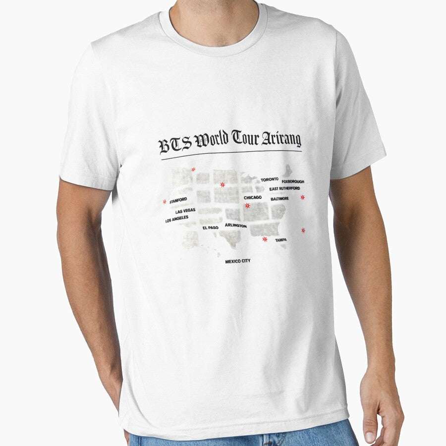 BTS Arirang World Tour North America Dates Graphic by - Adult & Kids T-Shirts, Sweatshirts & Hoodies apparel design preview 1