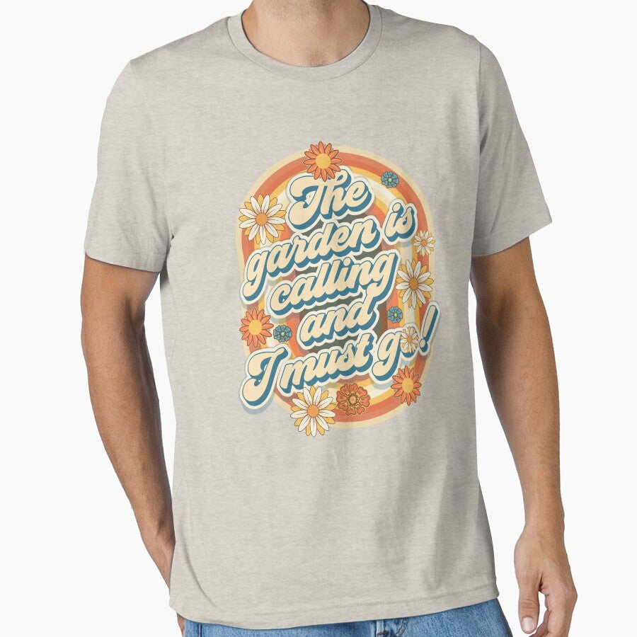 Mother day plant lover groovy quote The garden is - Adult & Kids T-Shirts, Sweatshirts & Hoodies apparel design preview 1